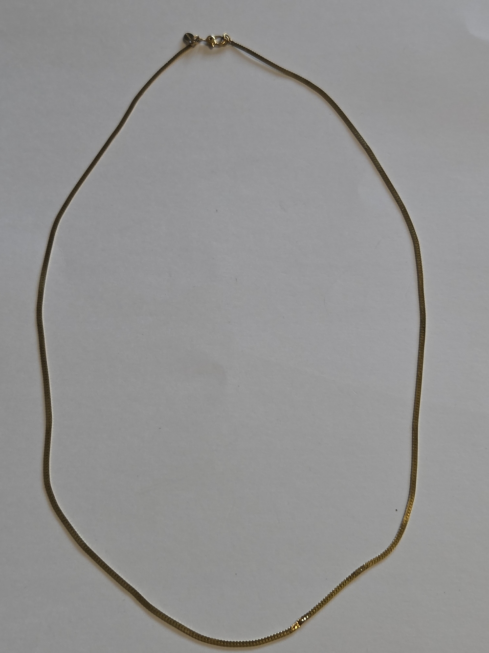 Vtg Monet 24" Gold-Tone Herringbone Chain Necklace